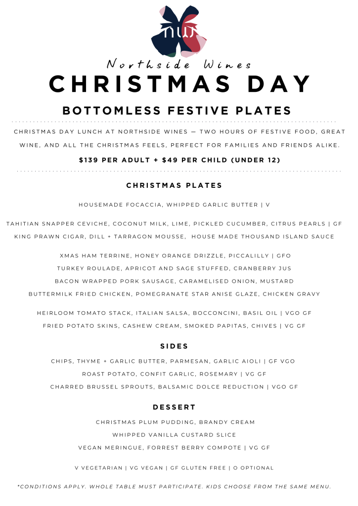 Christmas day bottomless smallplates